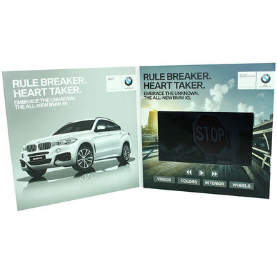 Business Gift 5 &amp;quot;IPS หน้าจอวิดีโอโบรชัวร์, โบรชัวร์การ์ดวิดีโอ, แผ่นพับ LCD การ์ดโปรเจคเตอร์ 210x165 มม.