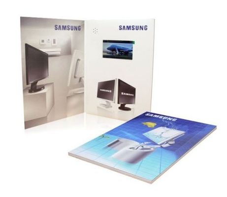 2G USB downlaoding โมดูลวิดีโอแผ่นพับ lcd สำหรับการ์ดอวยพร